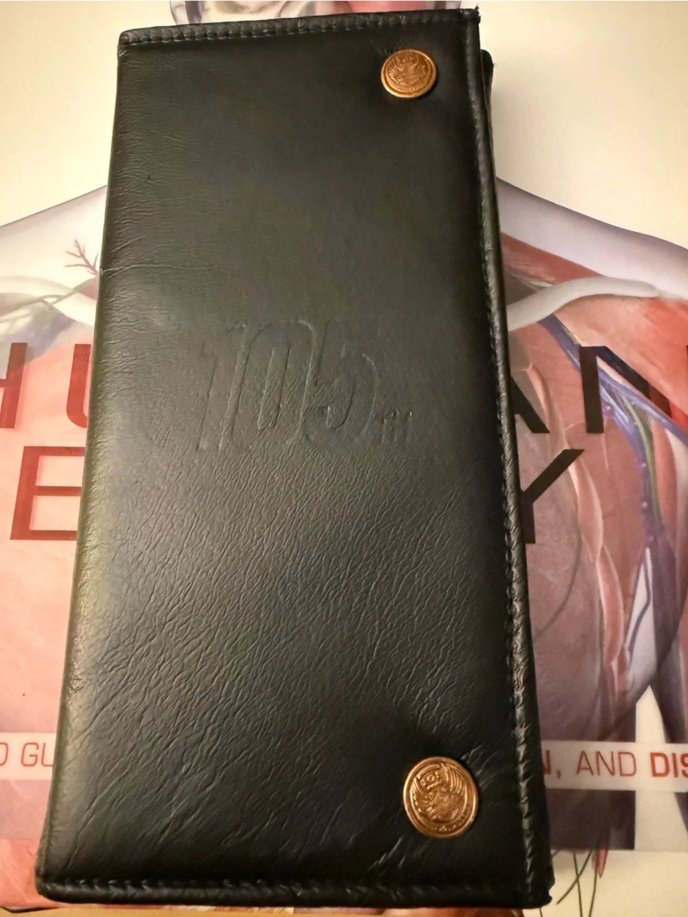 Harley-Davidson 105th Anniversary Black Leather Trifold Wallet